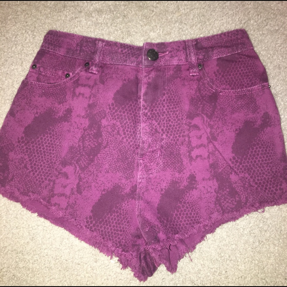 BDG Snakeskin Cheeky Shorts